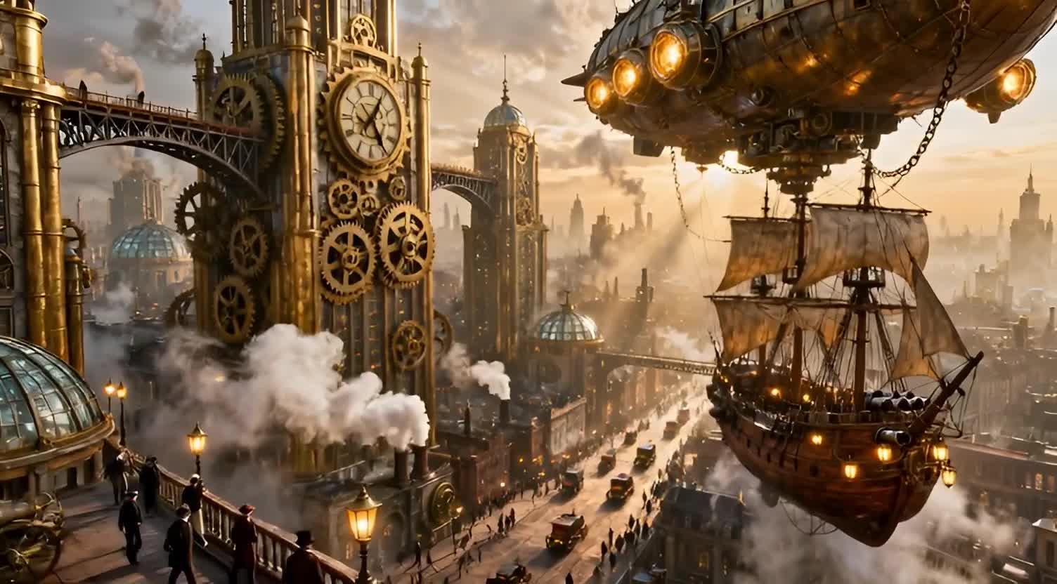 Would You Dare Board a Giant Steampunk Airship?