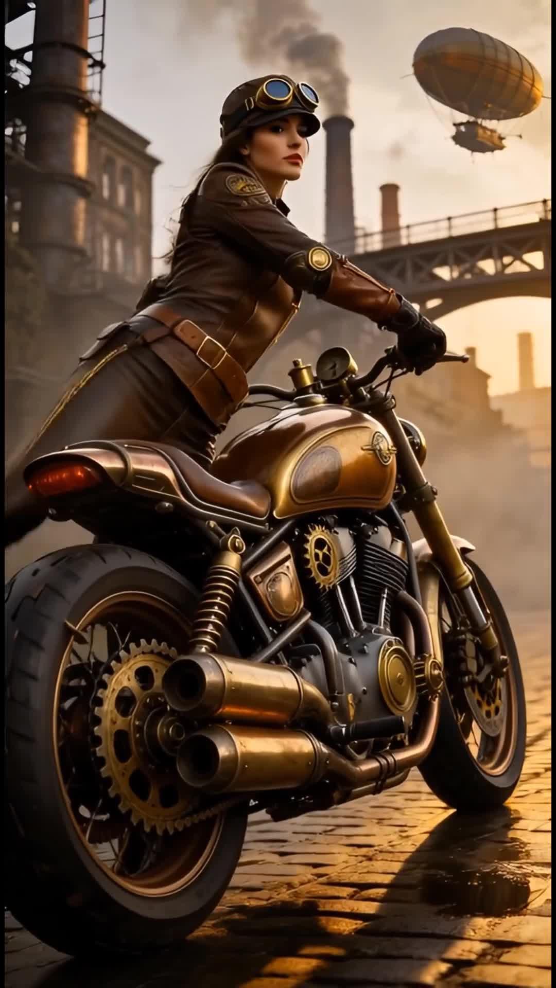 Can this steampunk rider survive the wild streets of Valdoria?